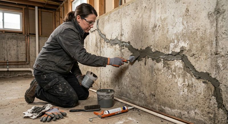 Cracked Basement Floor Repair in Morris County, NJ