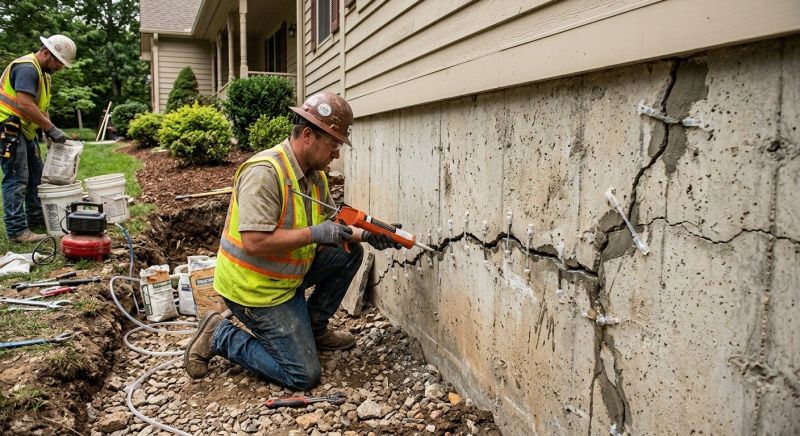 Cracked Foundation Repair in Clinton, NJ