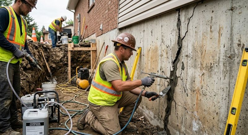 Cracked Foundation Repair in Flanders, NJ