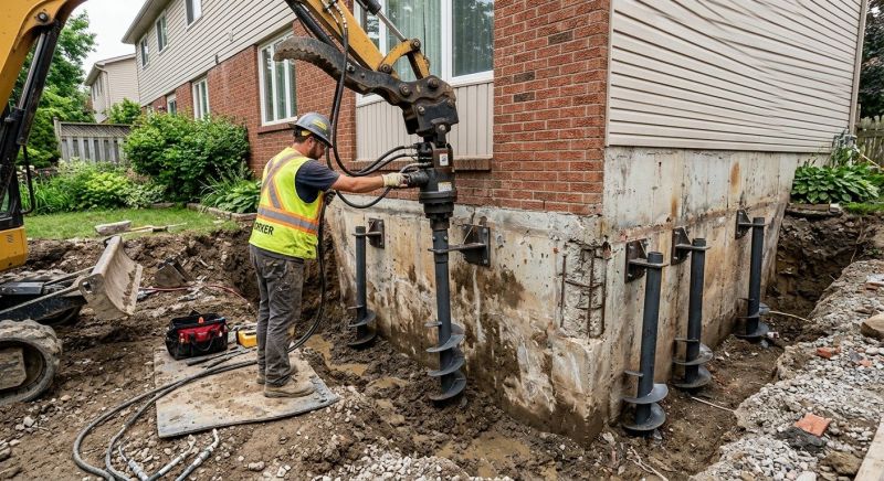 Helical Piers Installation in Morris County, NJ