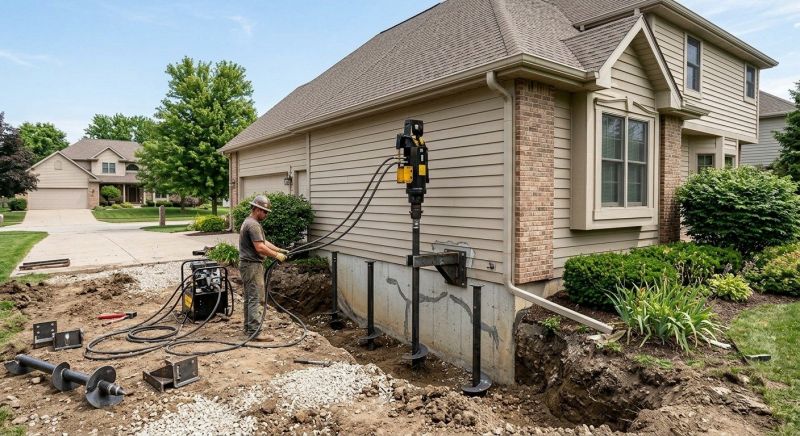 Helical Piers Installation in Morris County, NJ