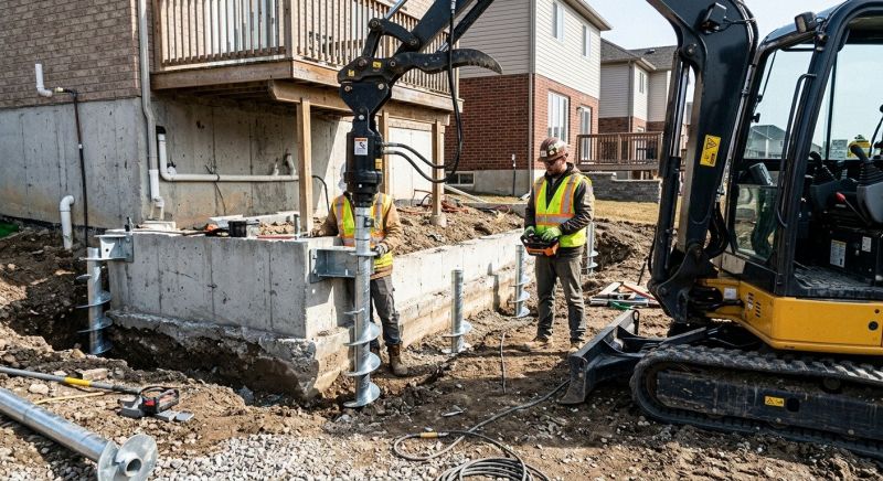 Helical Pile Installation in Morris County, NJ
