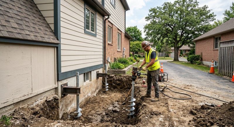 Helical Pile Installation in Morris County, NJ