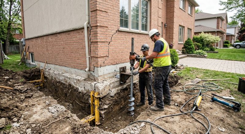 Sinking Foundation Repair in Annandale, NJ