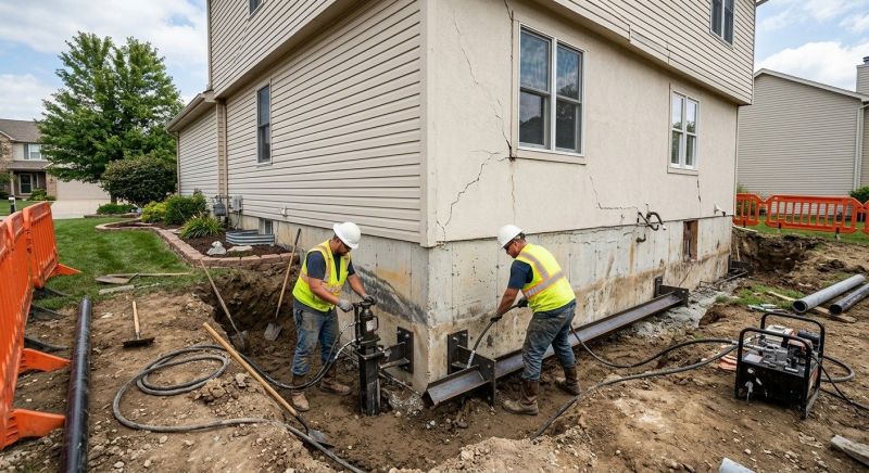 Sinking Foundation Repair in Somerset County, NJ